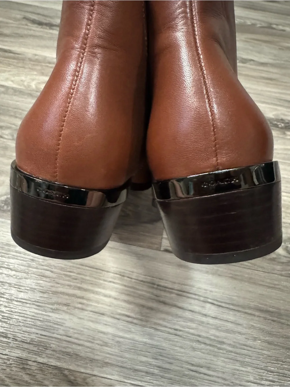 Coach Montana Ankle Boots Brown Leather Pointed Toe Size 9B 39